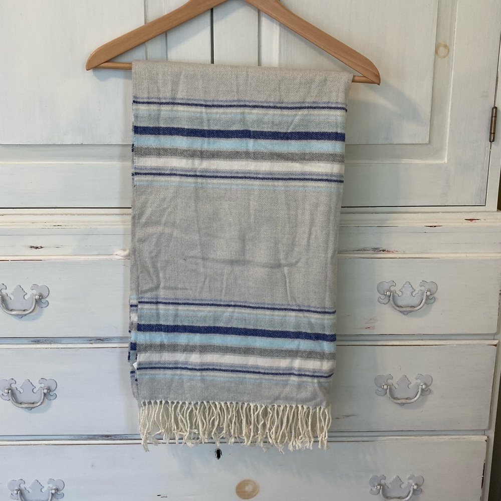 Gap cozy blue stripe scarf